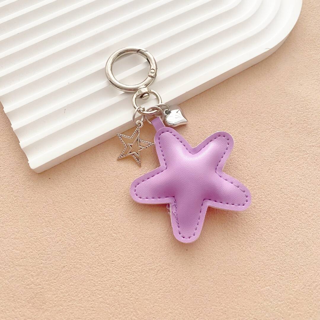 Starfish-Shaped Leather Keychain kalsten