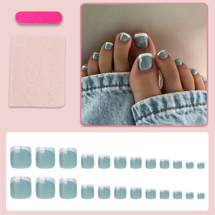 Artificial nail set for elegant toenails Kalsten