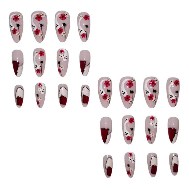 Creative Floral and Halloween-Themed Nail Art Kit