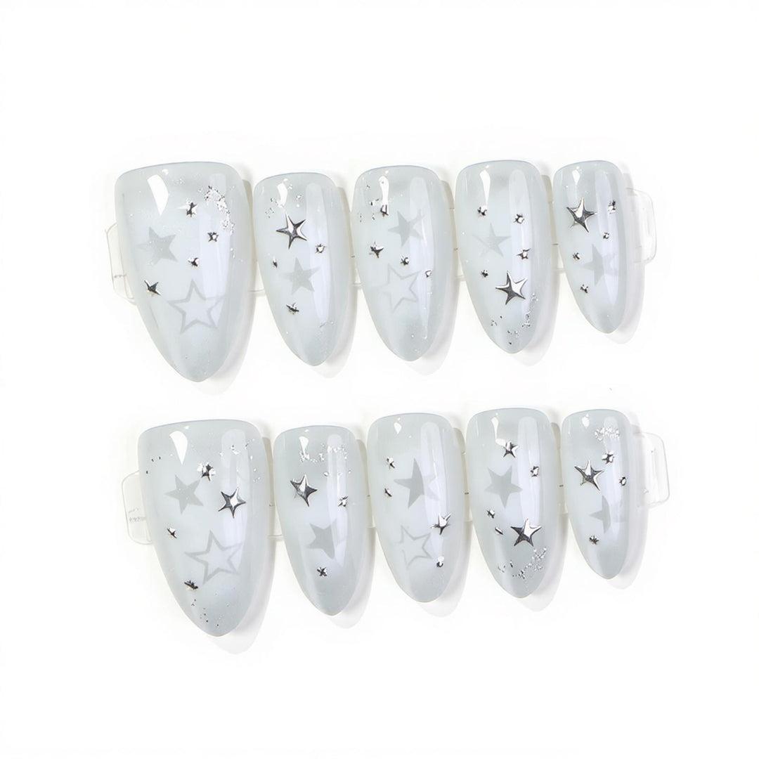 Starry Themed Press-On Nail Art Kalsten