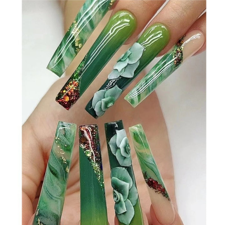 Artistic Long Stiletto Press-On Nails 1790727121
