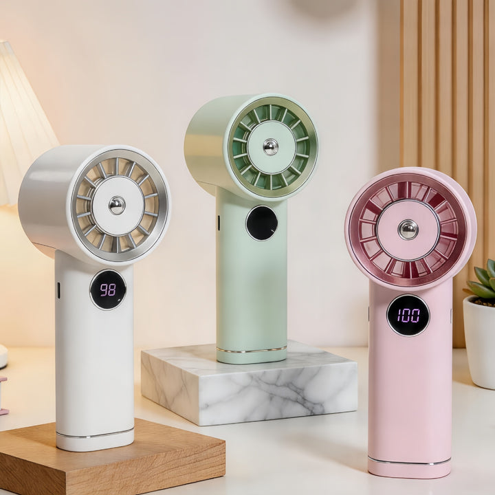 Portable Battery Handheld Fan with Digital Speed Display Kalsten