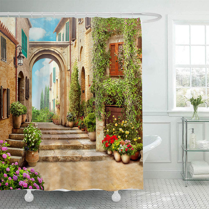 Floral Lane-Inspired Shower Curtain Kalsten