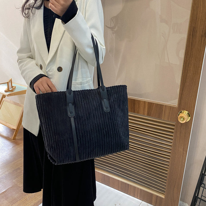 Textured Velour Tote Bag