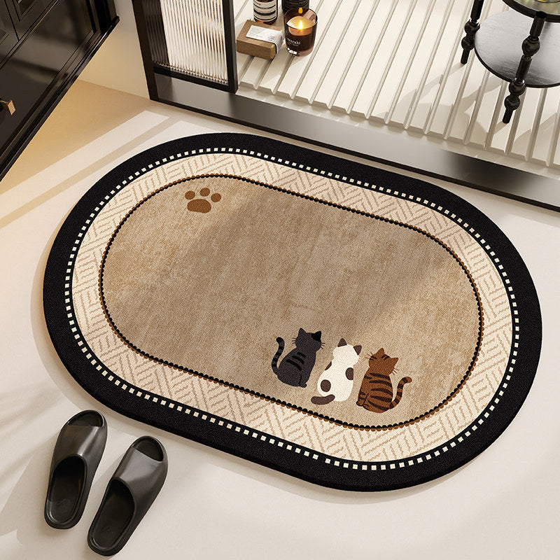 Decorative Cat Themed Area Rug for Home