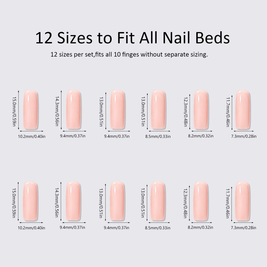 Elegant Artificial Nails with Glitter Stones Kalsten