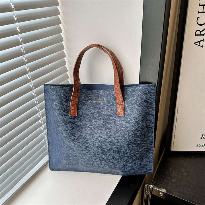 Elegant Textured Leather Tote Bag