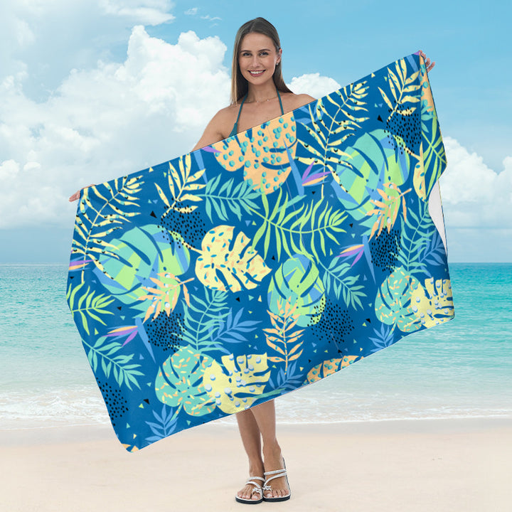 Beach blanket with tropical leaf design Kalsten