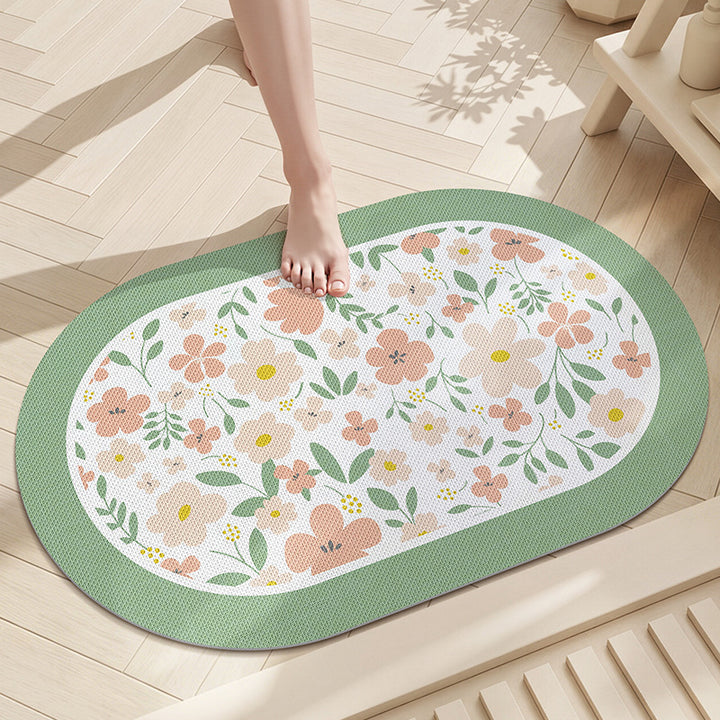 Floral Non-Slip Bath Mat Kalsten