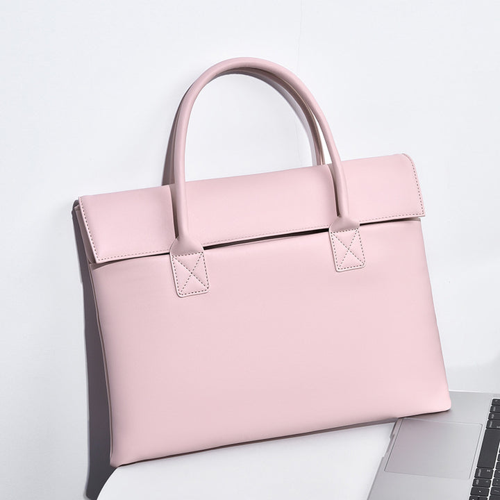 Elegant Structured Leather Office Tote Bag Kalsten