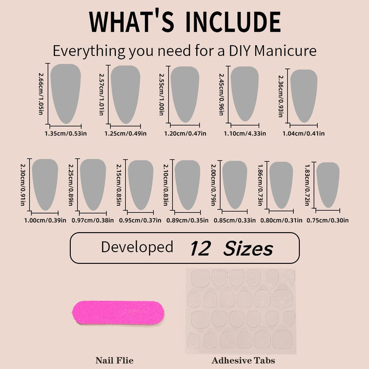 Acrylic nail set with creative, sparkling accents Kalsten