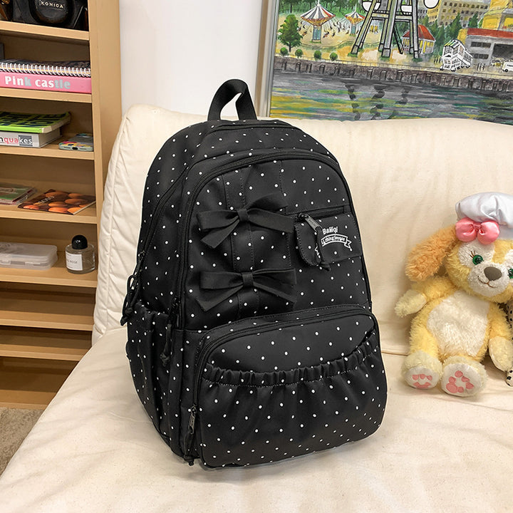 Charming Bow-Embellished Backpack Kalsten