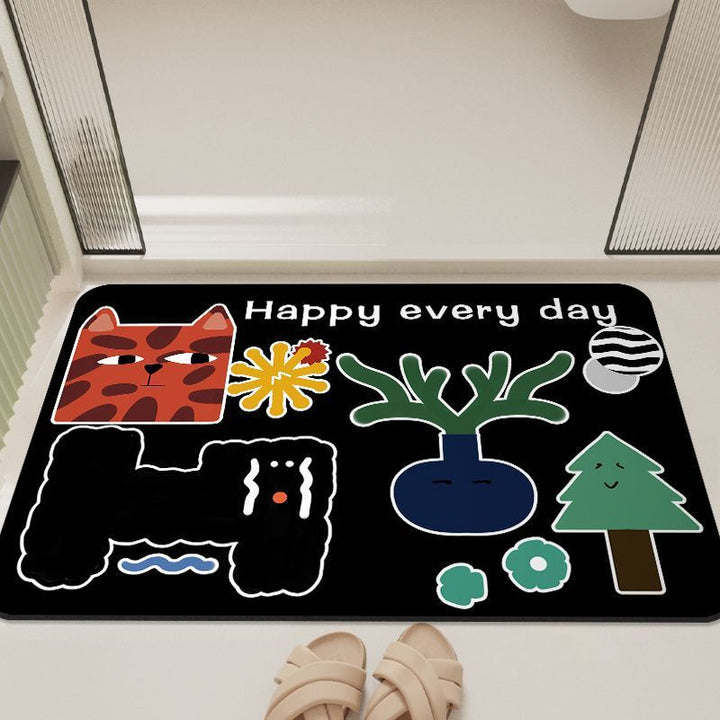 Cartoon-Inspired Bathroom Mat Kalsten