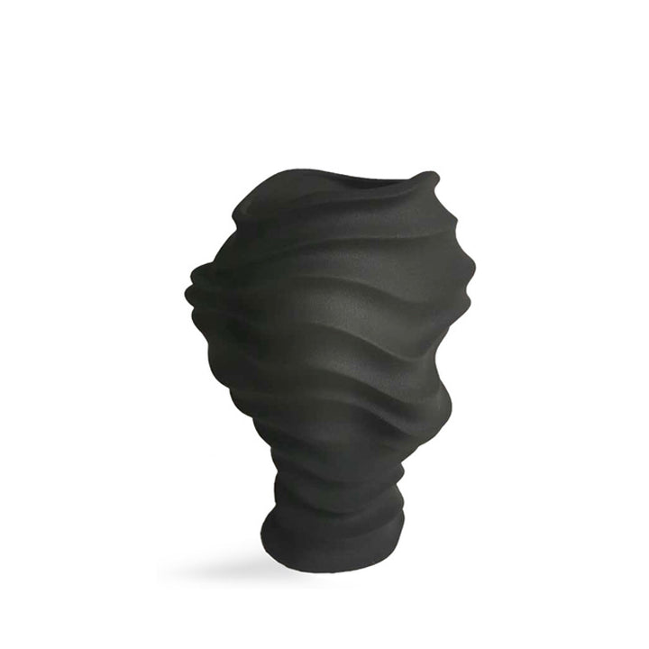 Elegant Contemporary Wave-Patterned Decorative Vase