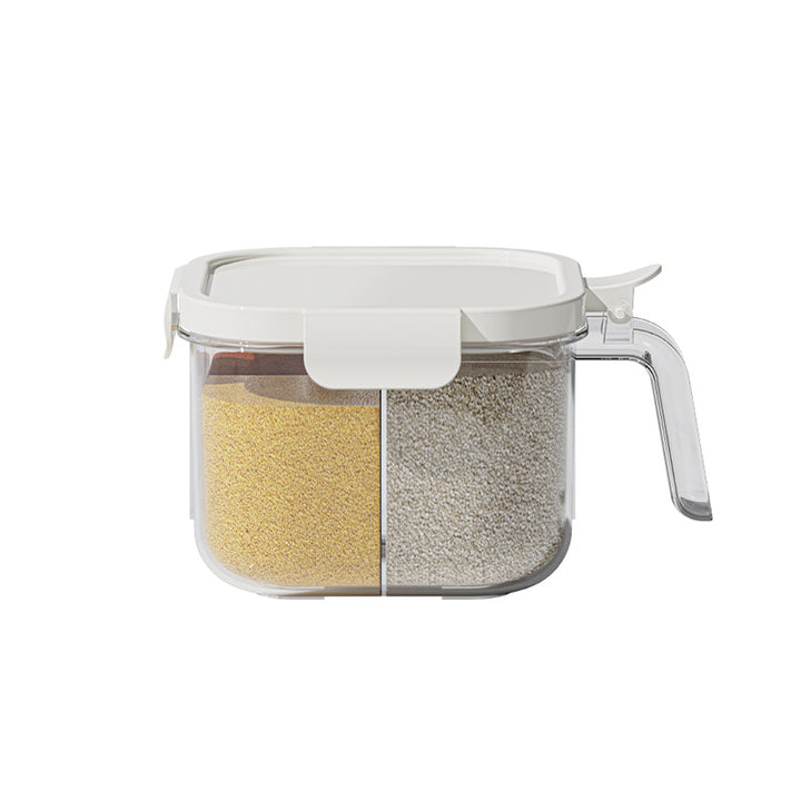 Kitchen Airtight 3-Compartment Storage Container with Removable Dividers and Secure Snap Closure