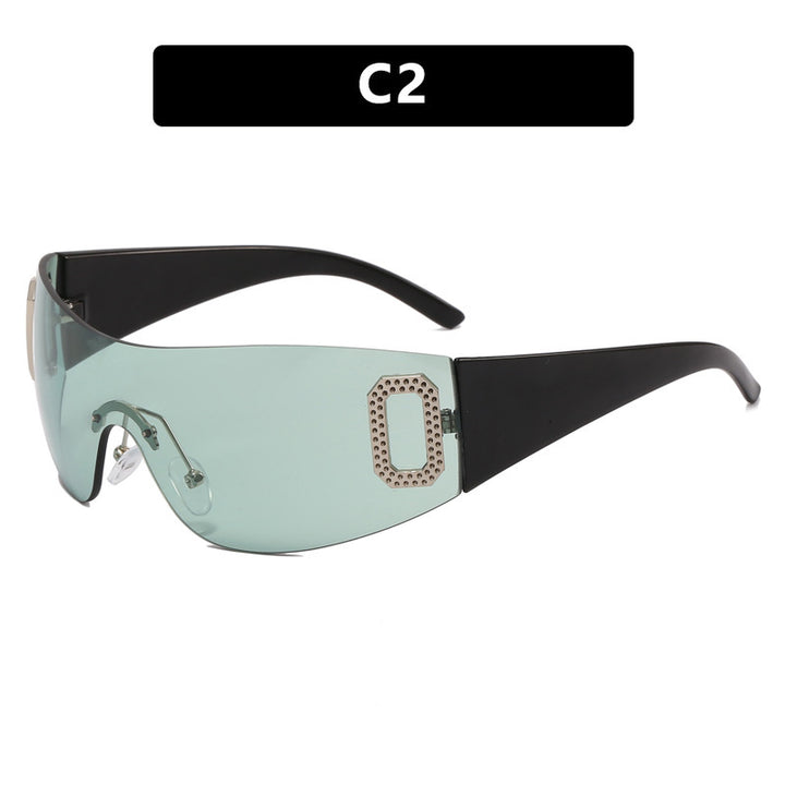 Women's sporty sunglasses in futuristic shield design Kalsten