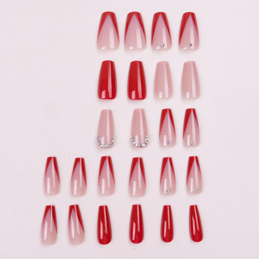Elegant Long-Stiletto Press-On Nail Art