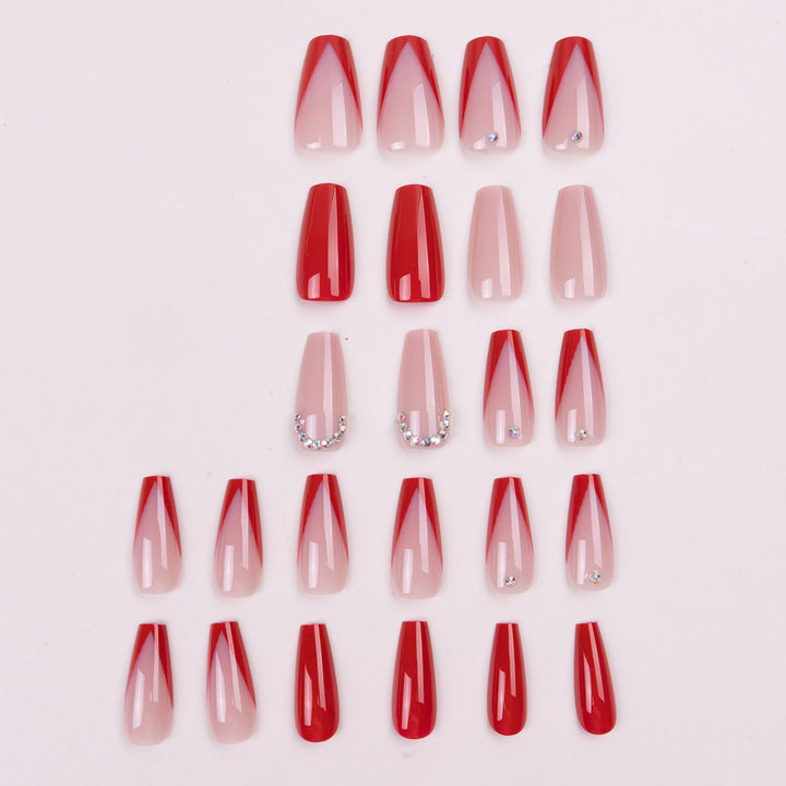 Elegant Long-Stiletto Press-On Nail Art