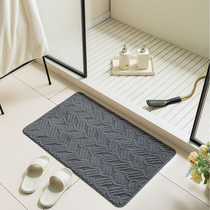 Textured Non-Slip Bathroom Mat Kalsten