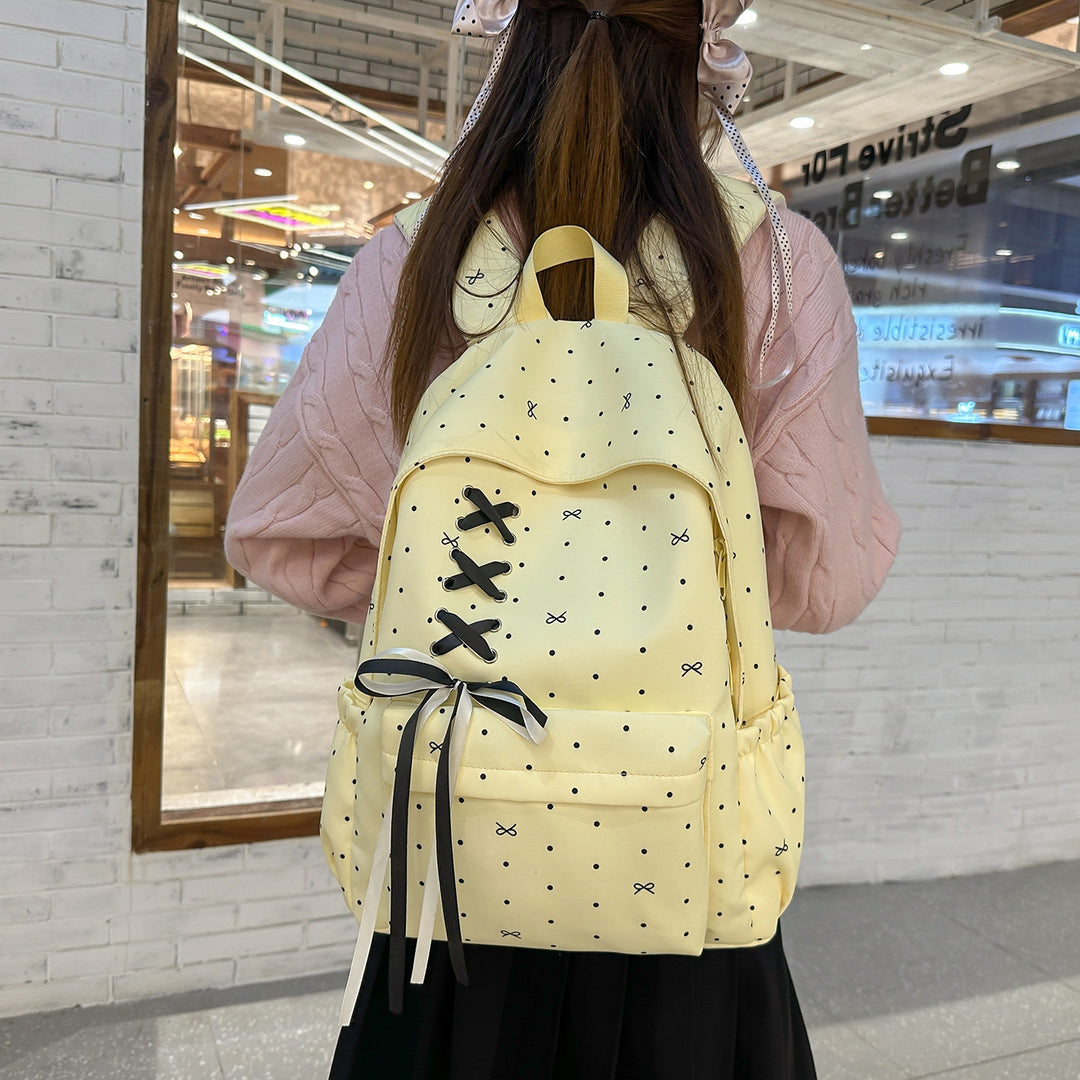 Stylish Lace-Up Embellished Backpack Kalsten