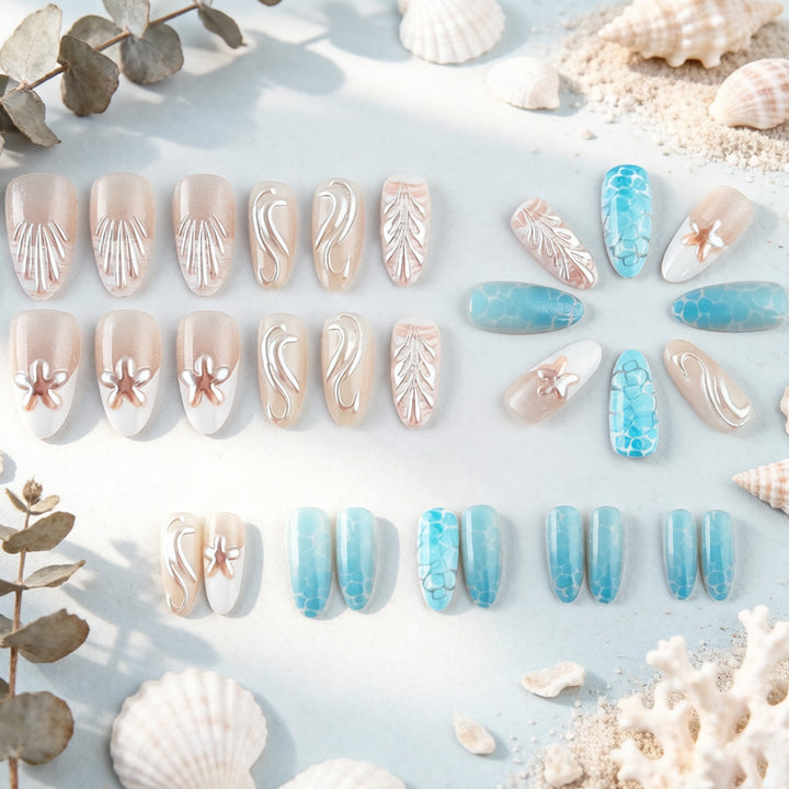 Artistic Textured Press-On Nails Kalsten