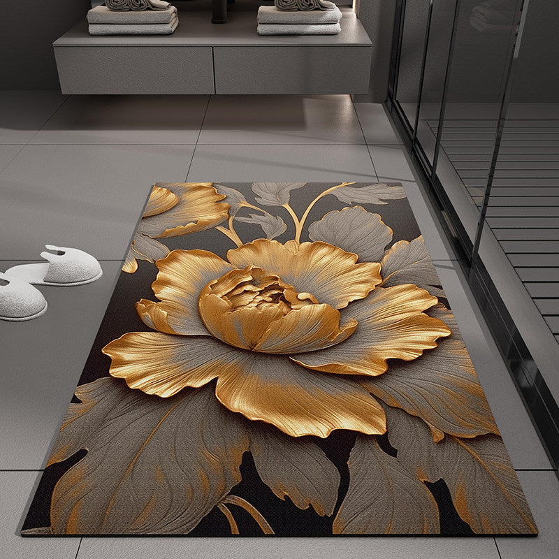 Floral Embossed Bath Mat
