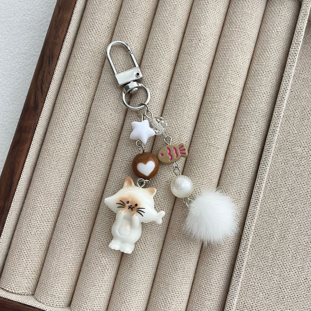 Cat-Themed Charm Keychain Kalsten