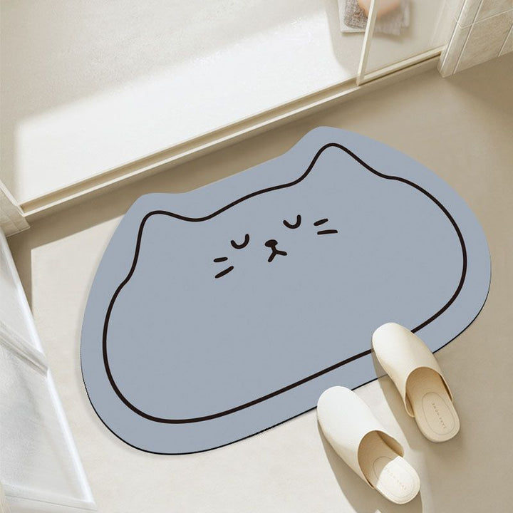 Cat-Shaped Bathroom Mat