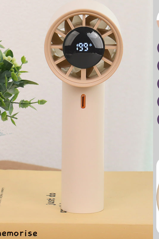 Ladies Portable Mini Fan with Digital Temperature Display Kalsten