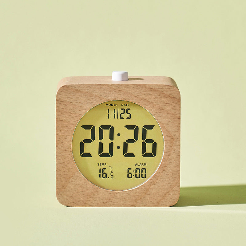 Digital wood alarm clock with temperature display Kalsten