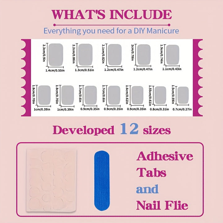Acrylic nail set with modern, shiny design Kalsten