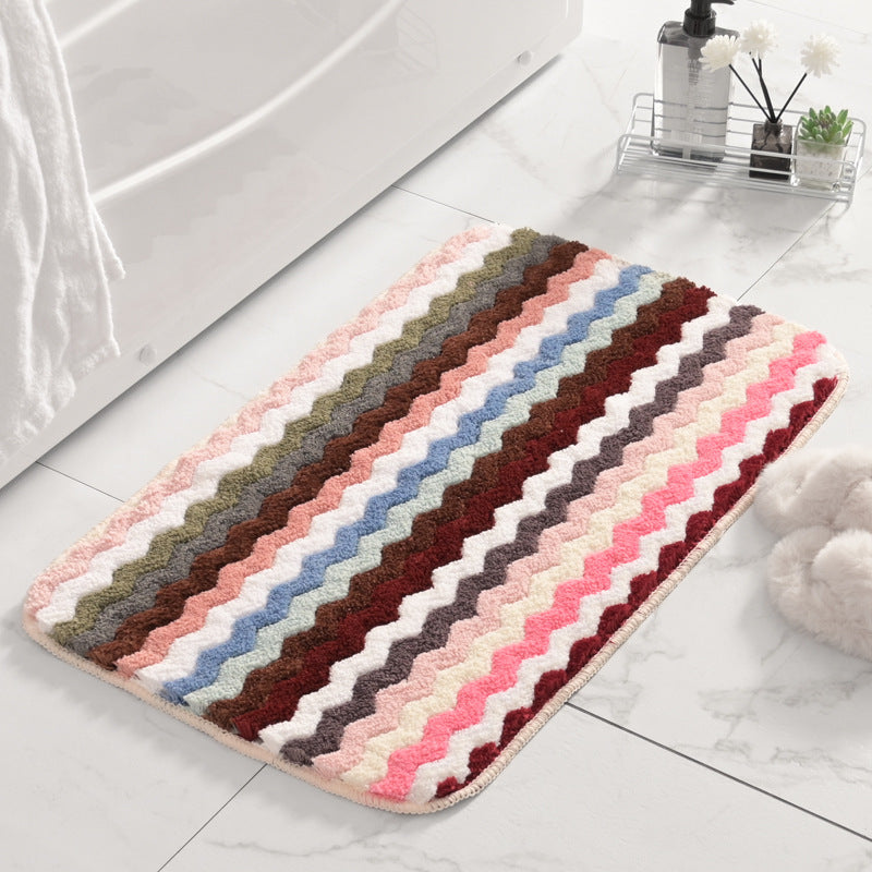 Fringed Chevron Bath Mat Kalsten