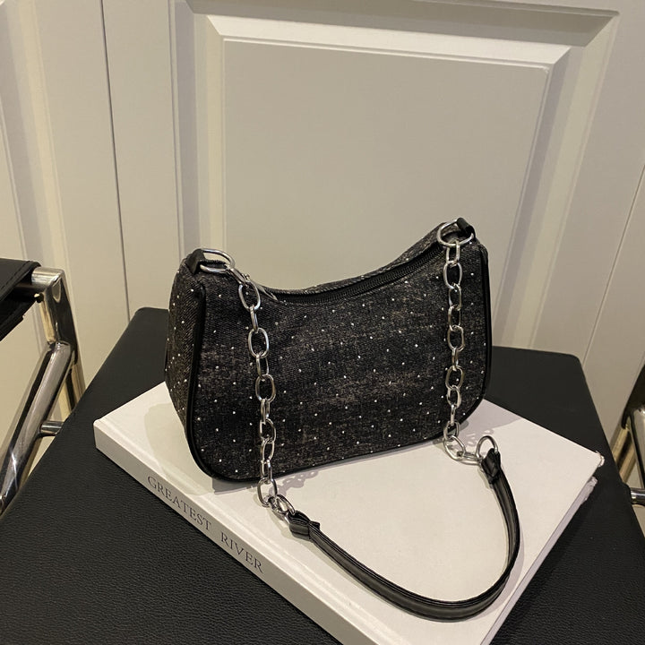 Stylish Chain-Handled Hobo Bag Kalsten