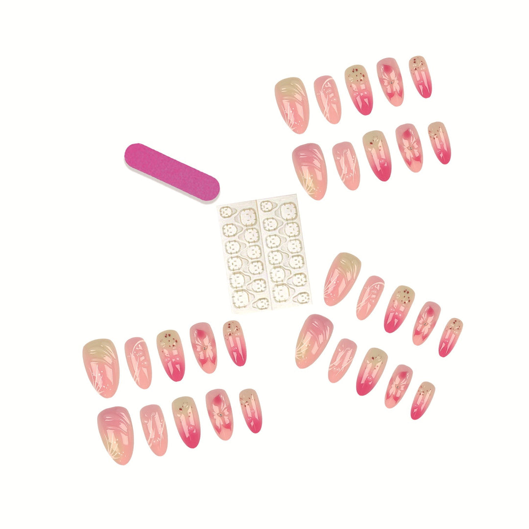 Floral Design Press-On Nail Tips