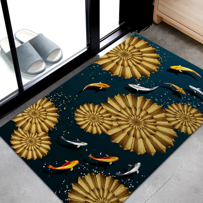 Artistic Fish-Themed Entry Mat