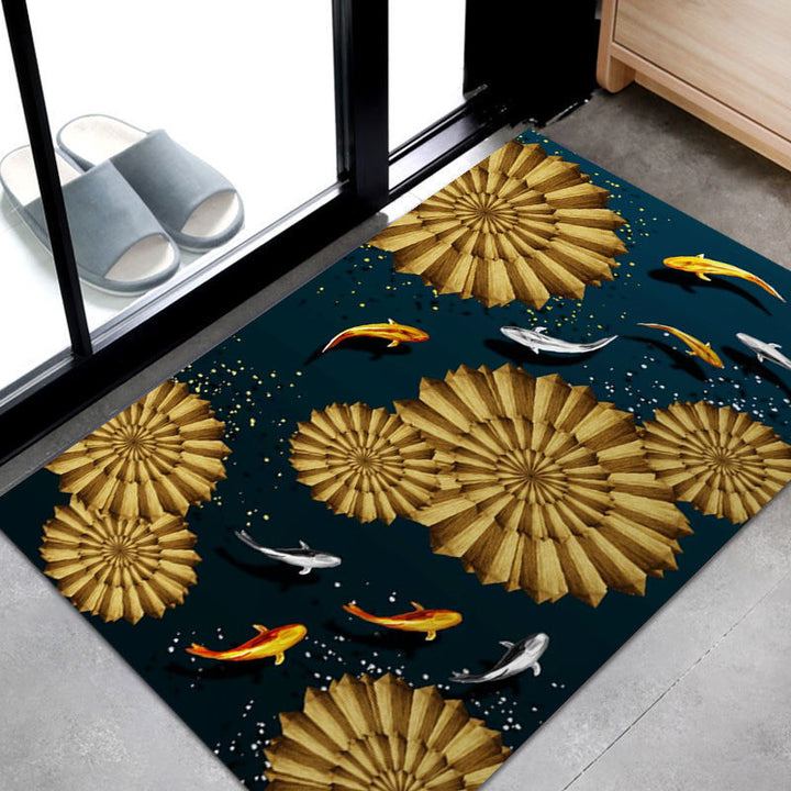 Artistic Fish-Themed Entry Mat