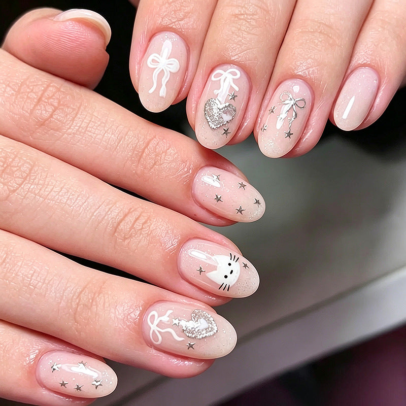 Thematic Cat Design Press-On Nails