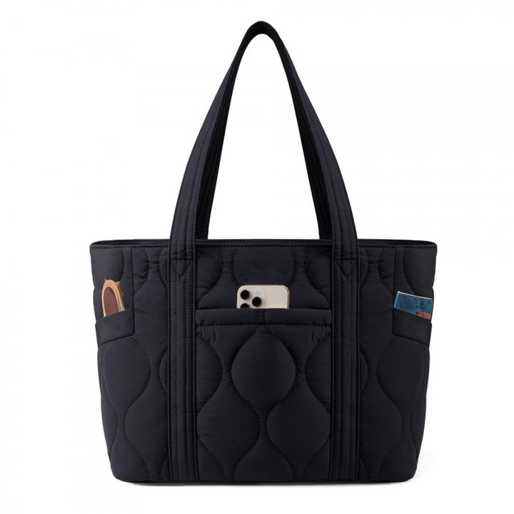 Quilted everyday bag with multiple outer pockets Kalsten