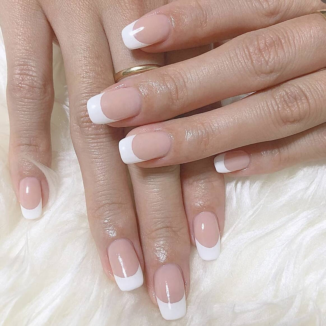 Elegant French Tip Press-On Nails