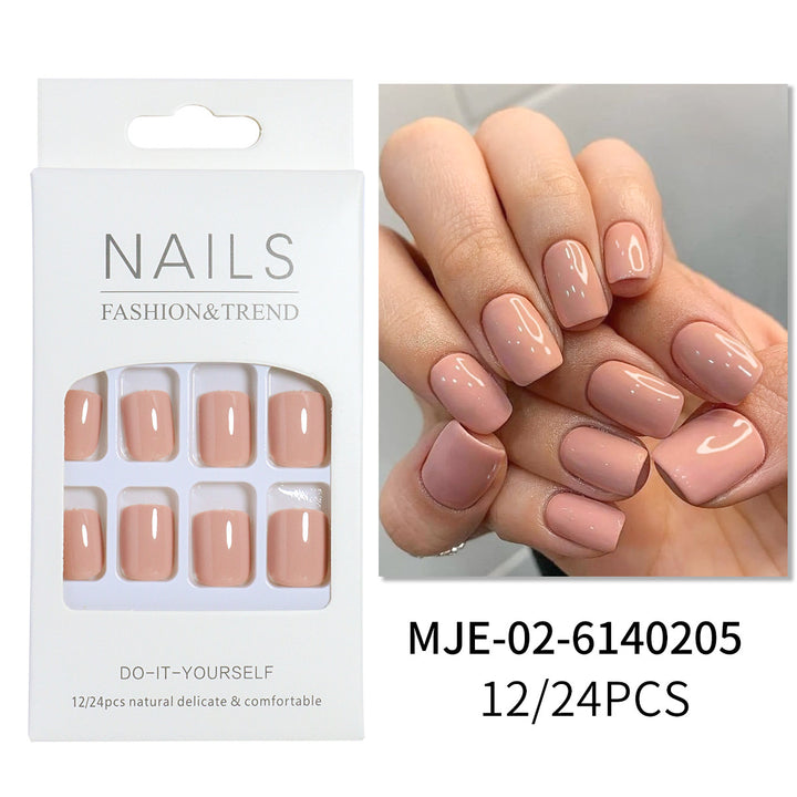 Glossy Press-On Nail Set with Elegant Design Kalsten