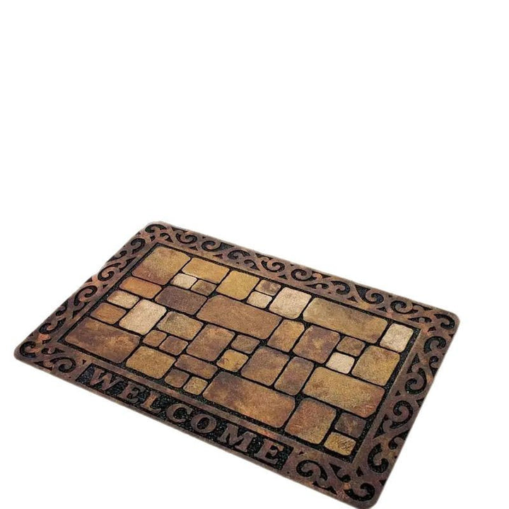 Decorative Stone Pattern Area Mat Kalsten