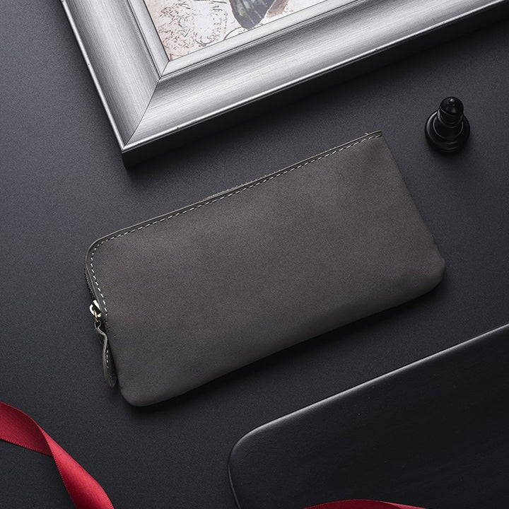 Premium Leather Zippered Wallet Organizer Kalsten