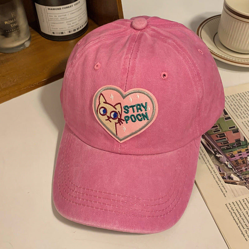 Women's Casual Embroidered Cat Cap Kalsten