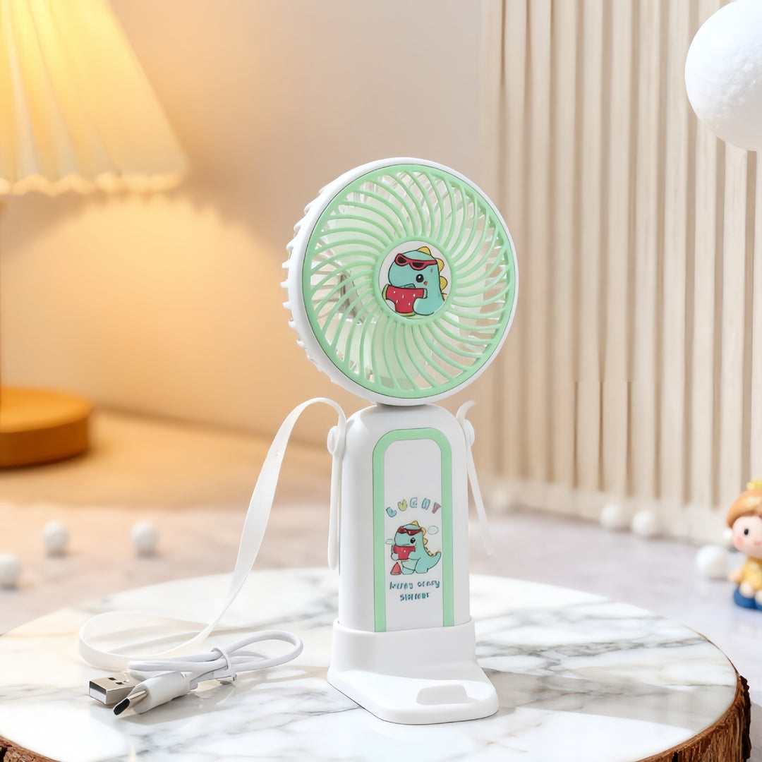 Women's portable hand fan with cute cartoon design Kalsten