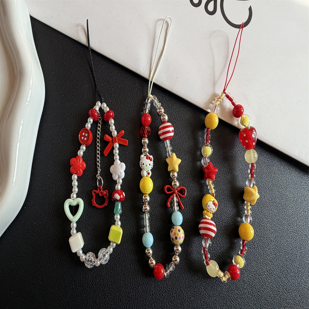 Playful Beaded Charm Phone Lanyard Kalsten 1790135330