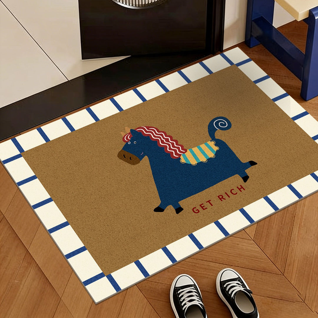 Decorative Pony-Themed Entrance Mat