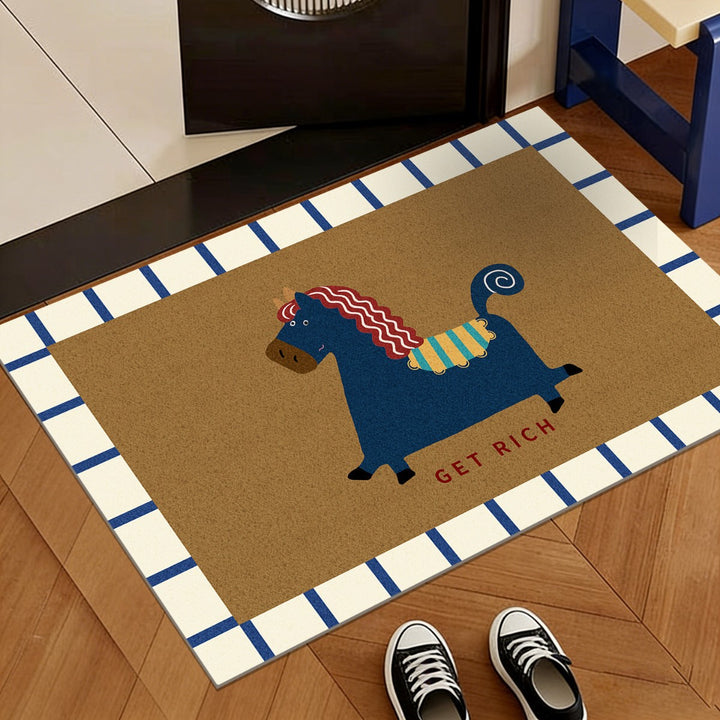 Decorative Pony-Themed Entrance Mat