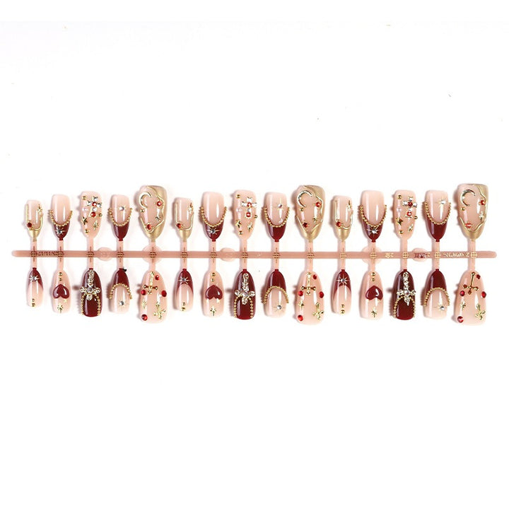 Acrylic nail set with glamorous design and luxurious accents Kalsten