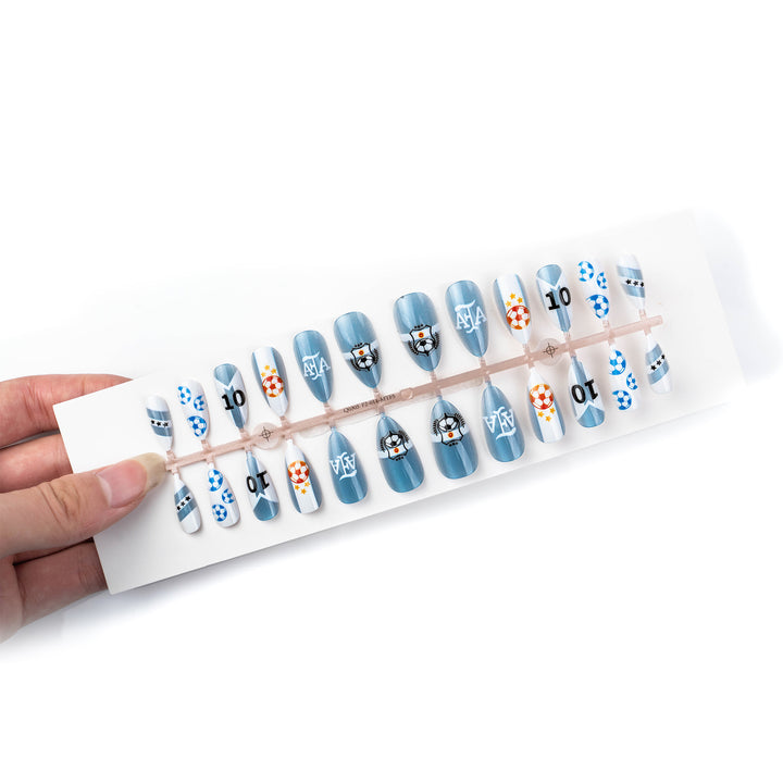 Soccer-Themed Press-On Nail Art Set