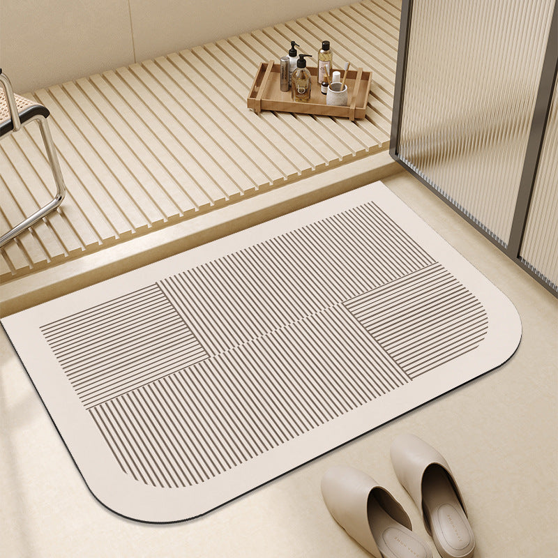 Artistic Floral Design Bath Mat